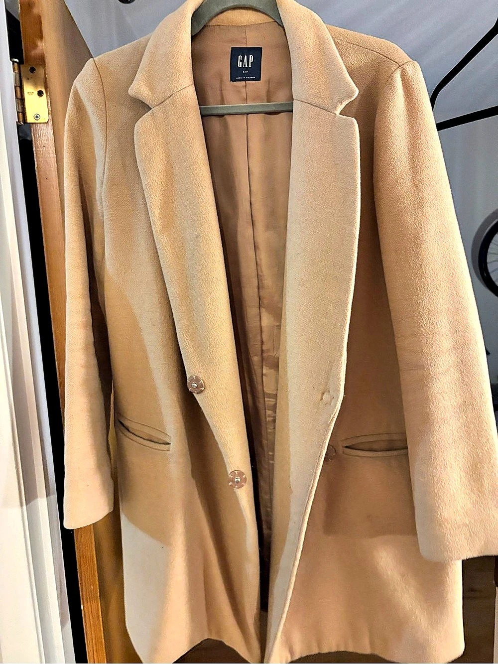 GAP Wool Blend Pea Coat in Brown Size Small